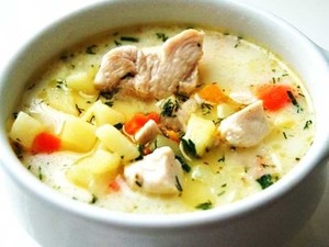 Cырный суп с плавленным сыром и курицей