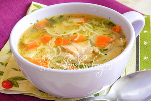 Грибной суп на курином бульоне рецепт
