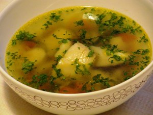 Гречневый суп на курином бульёне