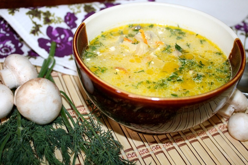 Как приготовить сырный суп с грибами