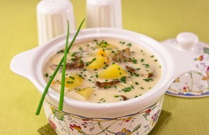 Сырный суп на обед
