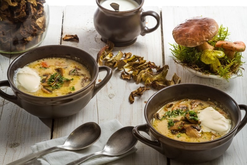 Как приготовить суп из сушеных грибов