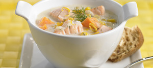 Как готовить сливочный суп с семгой