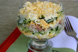 Салат из печени трески классический рецепт
