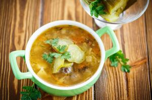 Суп из зеленой чечевицы,  рецепт 