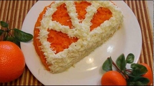 Рецепт салата апельсиновая долька с рисом