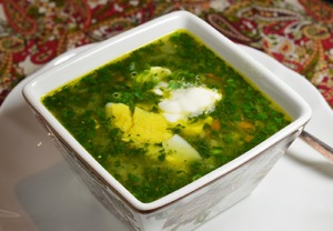Суп со шпинатом и яйцом рецепт