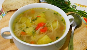Вермишелевый суп рецепт