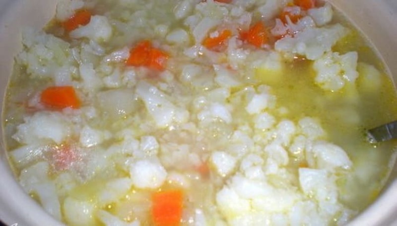Суп с цветной капустой диетический