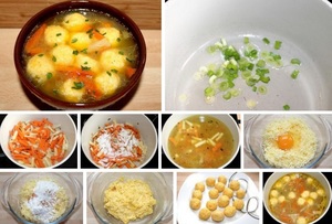 Как готовить суп с клецками