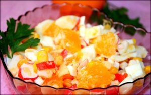 Рецепт салата с апельсинами