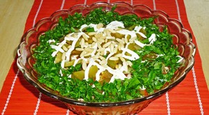 Простые простой салат с грибами