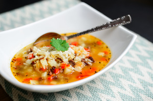 Суп с рисом и овощами 