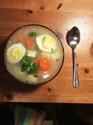 Как варить суп с яйцом