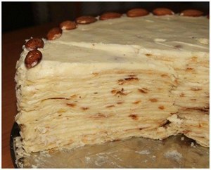 Торт Наполеон со сгущенкой 